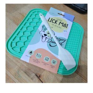 Happy Dingo Calming Lick Mat for Pets, Cat, Dog, Green, NWT